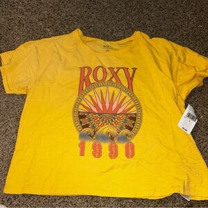Roxy Women's Graphic Surfs Up Short Sleeve Tee Size Large NWT